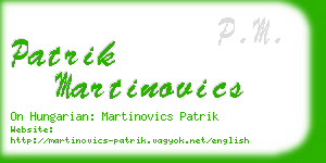 patrik martinovics business card